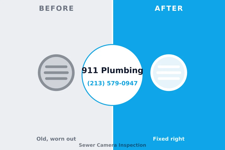 Before and after: plumbing repair Dryden, MI